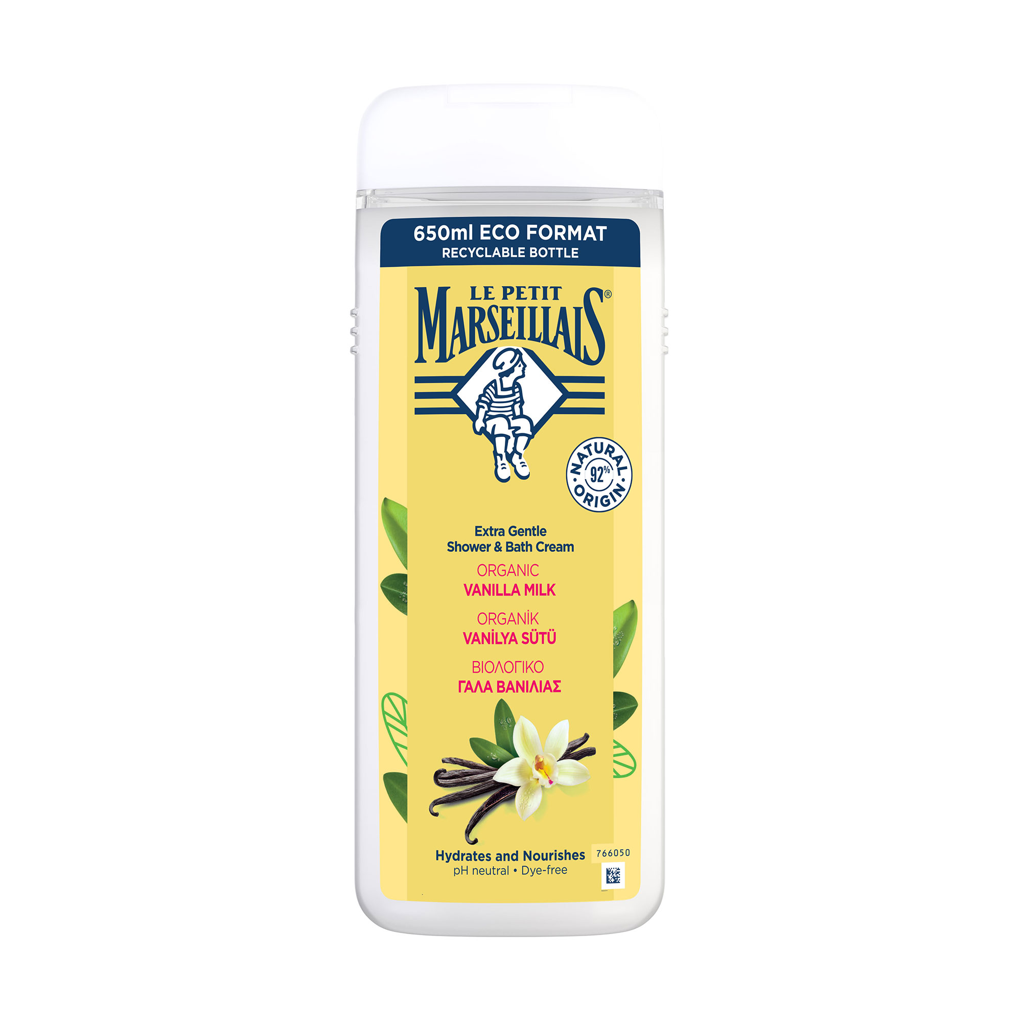 Гель для душа Le Petit Marseillais Ванільне молоко, 650 мл